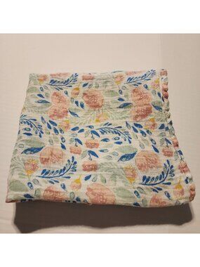 Bebe Au Lait floral nursing cover cotton muslin baby blanket